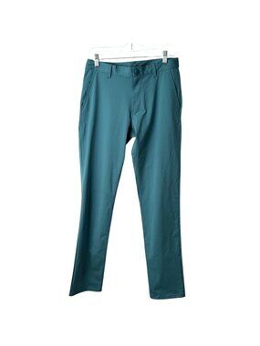 Rhone Mens Size 30x33 Commuter Pant Slim Fit 5-Pocket Teal Stretch Lightweight